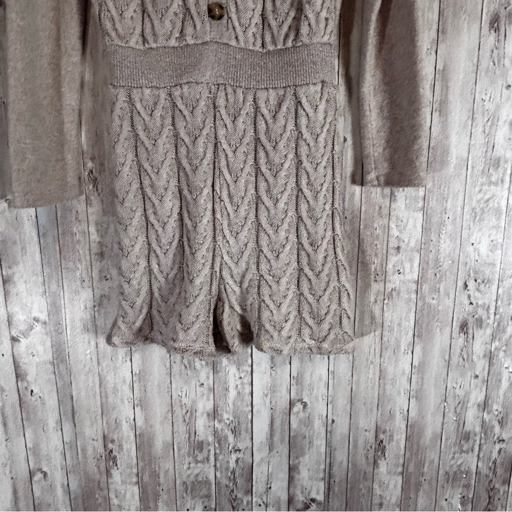 Zara Cable Knit Shorts Romper - Picture 3 of 5